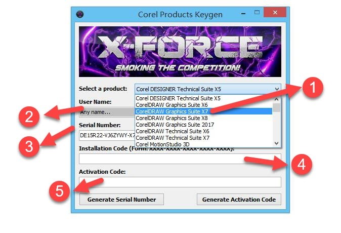 corel x7 products keygen core download
